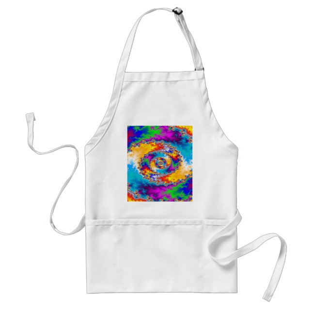 Colorful Spiral Design: Adult Apron (Front)