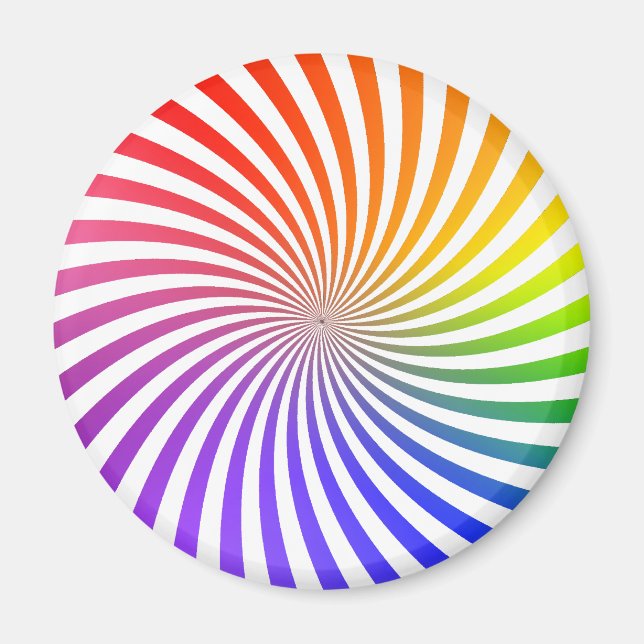 Colorful Spiral Design: Magnet (Front)