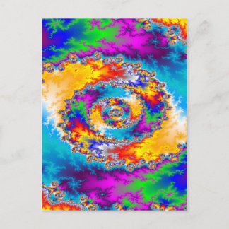 Colorful Spiral Design: Postcard