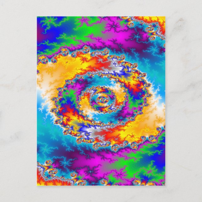 Colorful Spiral Design: Postcard (Front)