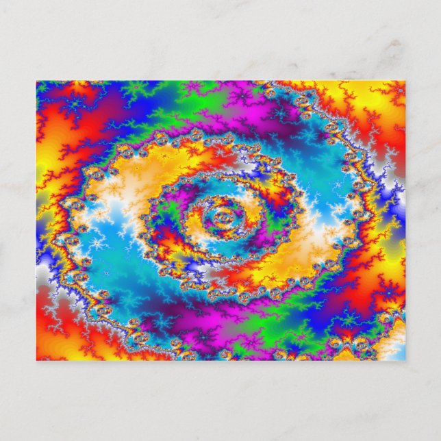 Colorful Spiral Design: Postcard (Front)