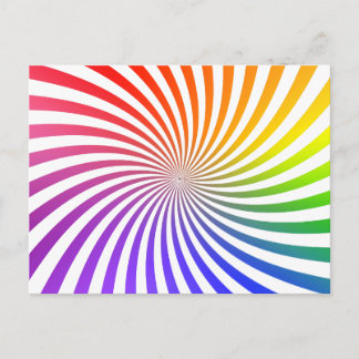 Colorful Spiral Design: Postcard