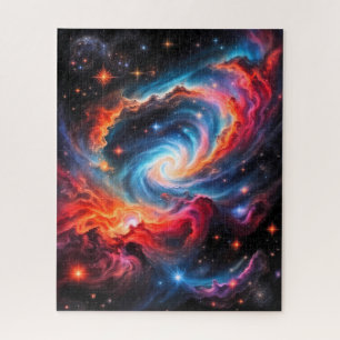 Colorful Spiral Galaxy Nebula Space Jigsaw Puzzle