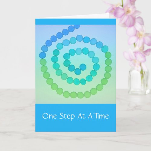 Colorful Spiral Get Well Encouragement Card