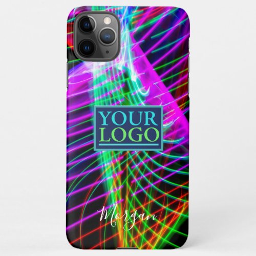 Colorful Spiral Light DIY Name White Your Logo iPhone 11Pro Max Case