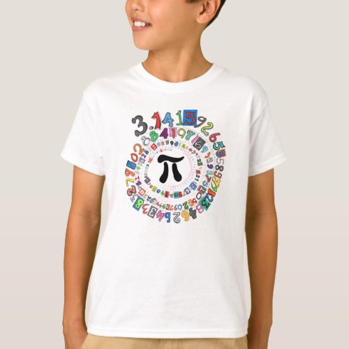 Colorful sPiral of Digits of Pi T_Shirt