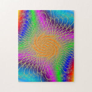 Colorful Spiral Pattern Jigsaw Puzzle