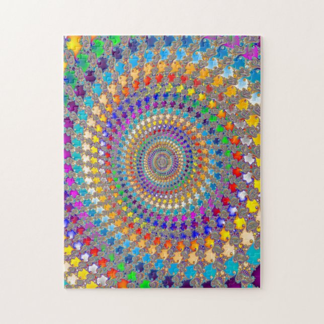 Colorful Spiral Pattern Jigsaw Puzzle (Vertical)