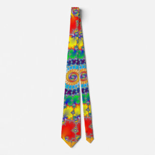 Colorful Spiral Pattern Neck Tie