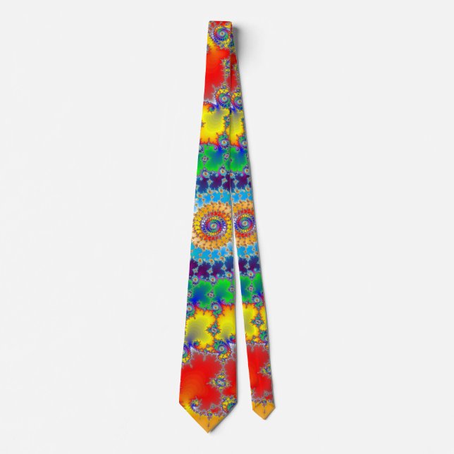 Colorful Spiral Pattern Neck Tie (Front)