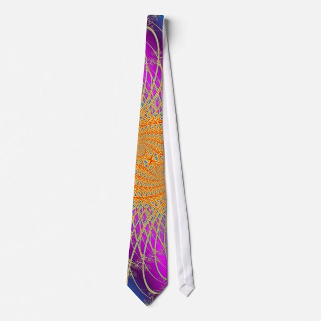Colorful Spiral Pattern Neck Tie (Front)