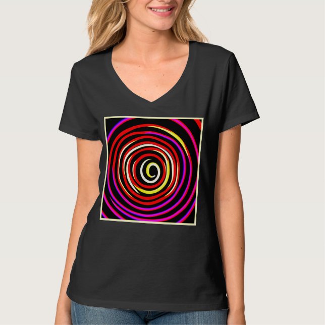 Colorful Spiral Pattern T-Shirt (Front)