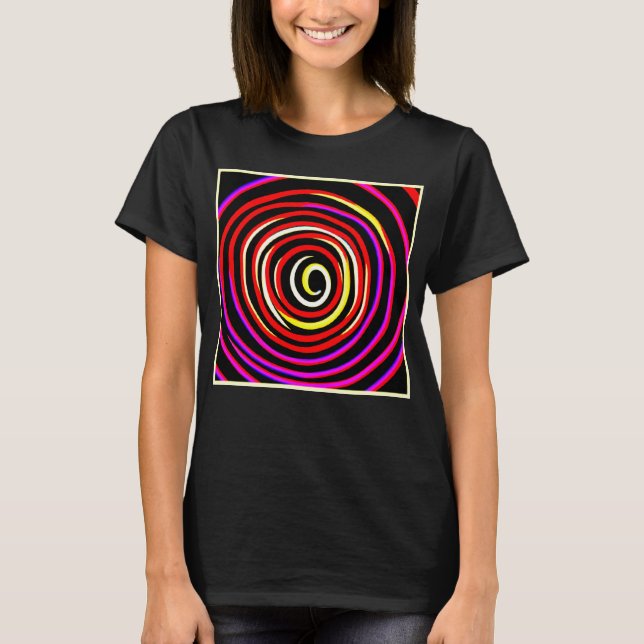 Colorful Spiral Pattern T-Shirt (Front)
