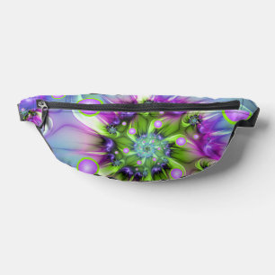 Colorful Spiral Round Shapes Abstract Fractal Art Fanny Pack