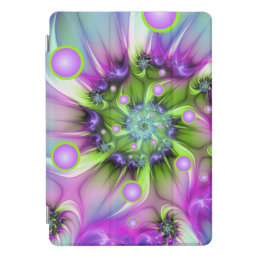 Colorful Spiral Round Shapes Abstract Fractal Art iPad Pro Cover