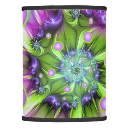 Colorful Spiral Round Shapes Abstract Fractal Art Lamp Shade