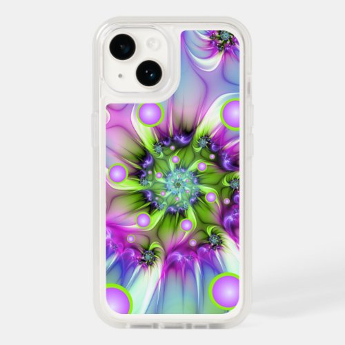 Colorful Spiral Round Shapes Abstract Fractal Art OtterBox iPhone 14 Case
