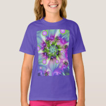Colorful Spiral Round Shapes Abstract Fractal Art