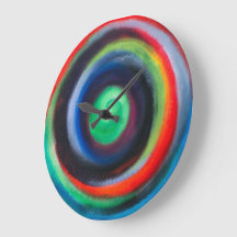 Colorful spiral wall clock