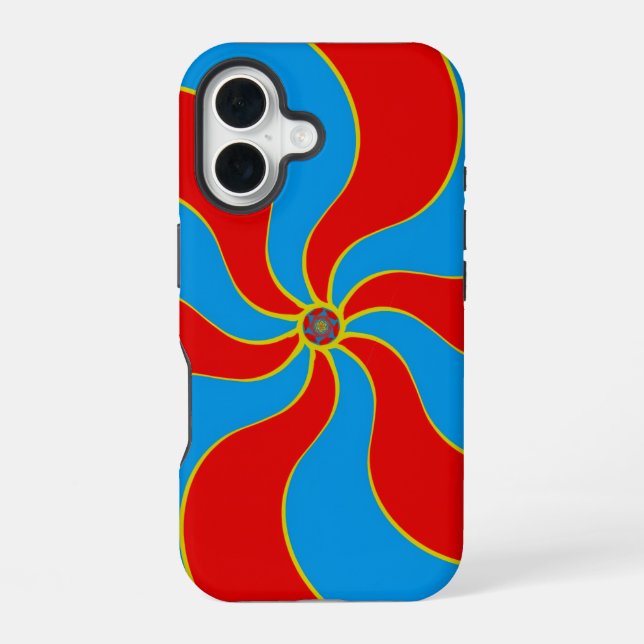 Colorful Spiral Wave Pattern Iphone Case (Back)