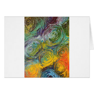 Colorful Spirals Abstract Painting Cards