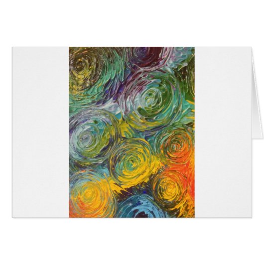 Colorful Spirals Abstract Painting Cards (Front Horizontal)
