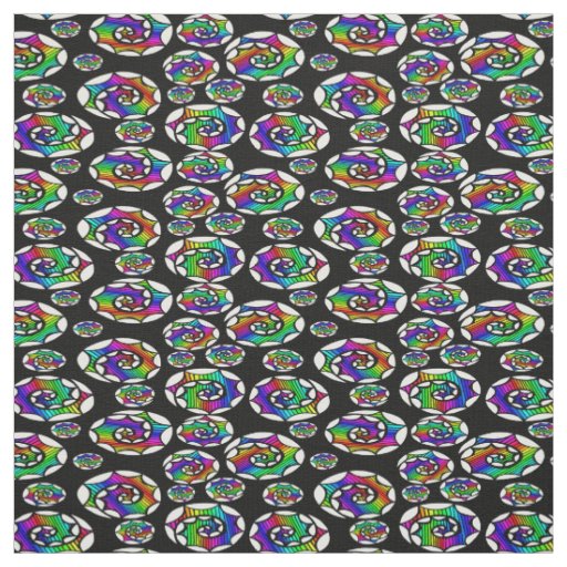 Colorful spirals fabric