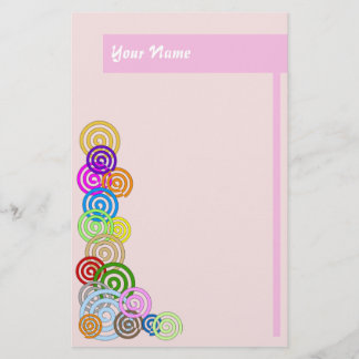 Colorful Spirals Stationery