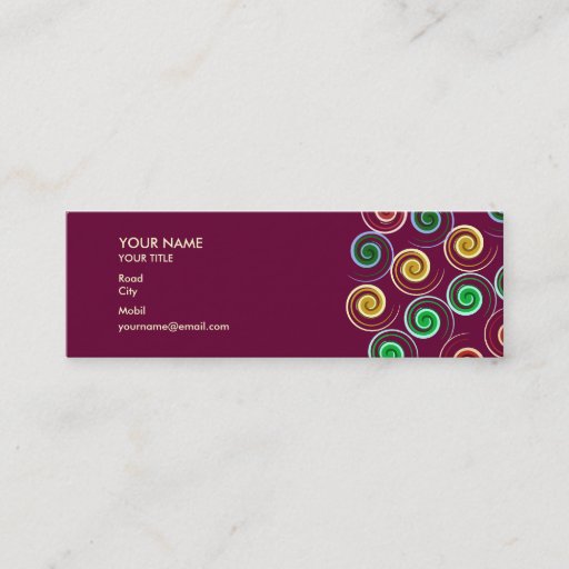 Customizable Spirals Business Card