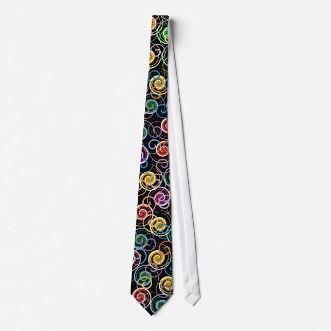 Colorful Spirals - Tie (Front)