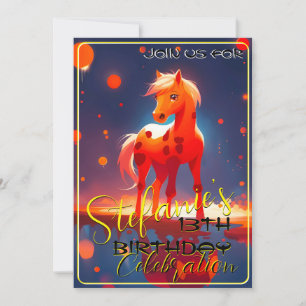 Colorful Spirit Pony 35 Birthday Invitation