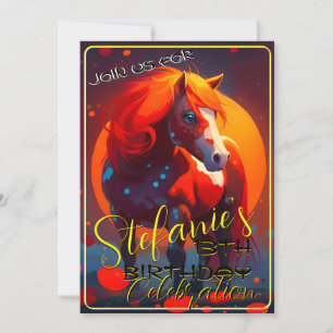 Colorful Spirit Pony 38 Birthday Invitation