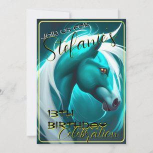 Colorful Spirit Pony 56 Birthday Invitation