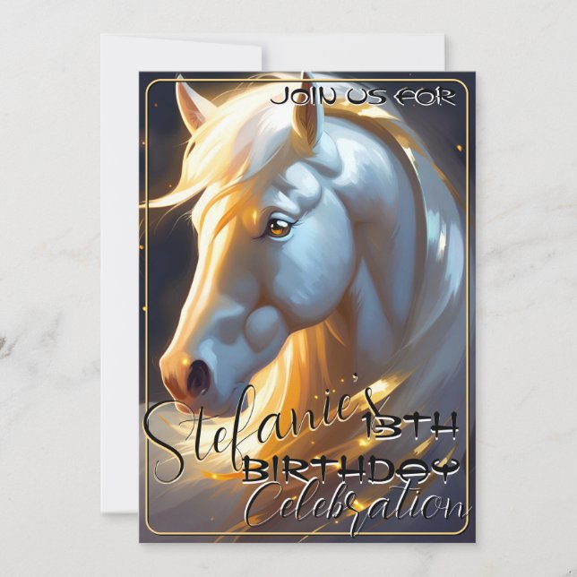 Colorful Spirit Pony 69 Birthday Invitation (Front)