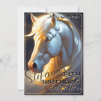 Colorful Spirit Pony 69 Birthday Invitation