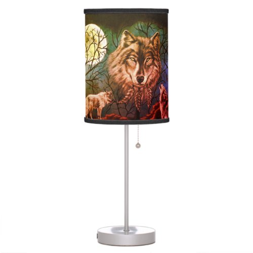 Colorful Spirit Wolf Lamp