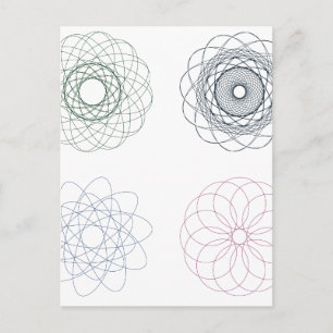 Colorful Spirographs2 Postcard