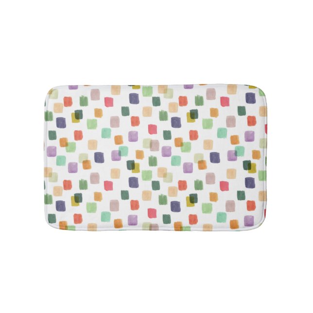 Colorful Splash: Abstract Seamless Background Bath Mat (Front)
