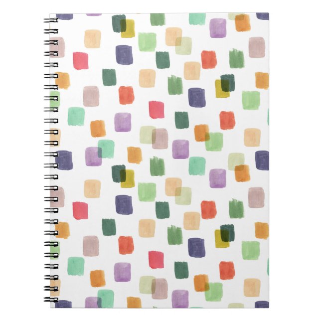 Colorful Splash: Abstract Seamless Background Notebook (Front)