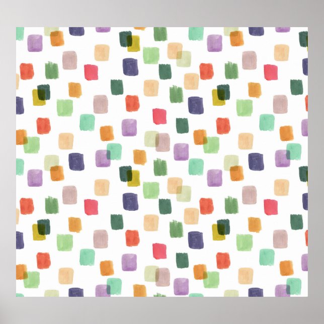 Colorful Splash: Abstract Seamless Background Poster (Front)