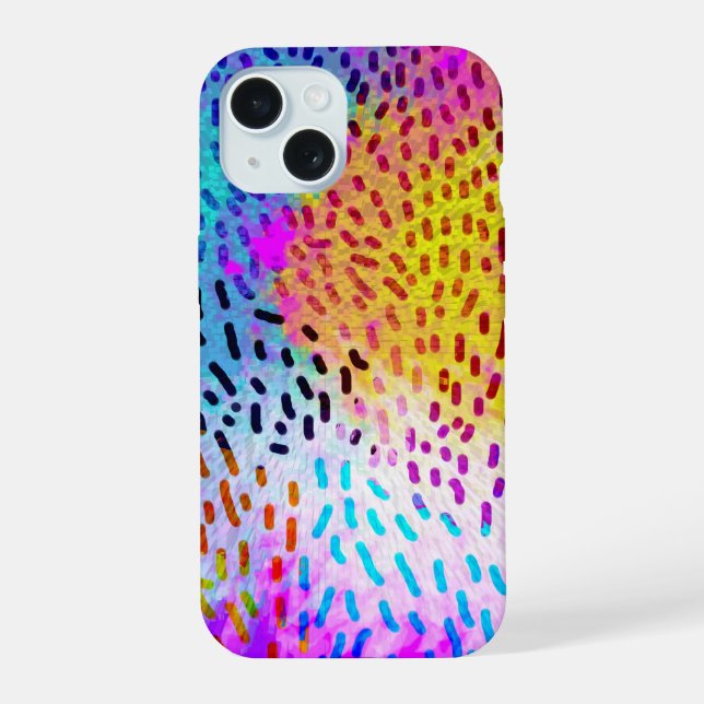 Colorful Splash Animal Print iPhone Case (Back)
