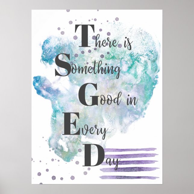 Colorful Splash Art Inspirational Quote Poster (Front)