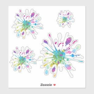 Colorful Splash Design Sticker