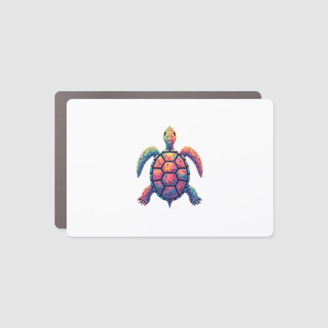 Colorful Splash Eastern Box Turtle (1) Car Magnet (Front)