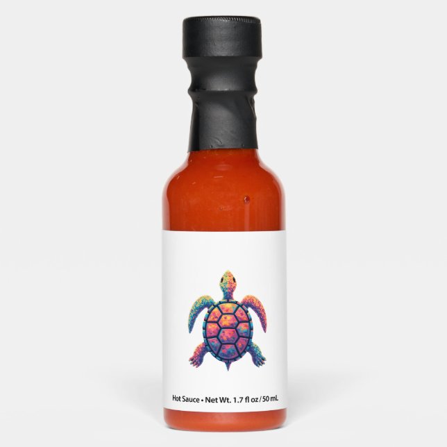 Colorful Splash Eastern Box Turtle (1) Hot Sauces (Front)