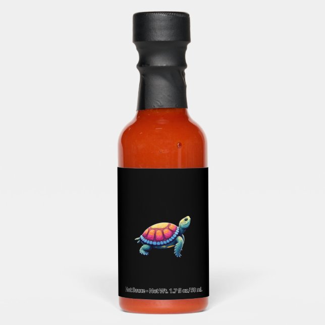 Colorful Splash Eastern Box Turtle (1) Hot Sauces (Front)
