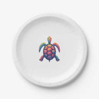 Colorful Splash Eastern Box Turtle (1) Paper Plates