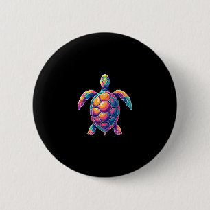 Colorful Splash Eastern Box Turtle (2) Button