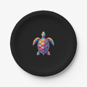 Colorful Splash Eastern Box Turtle (2) Paper Plates