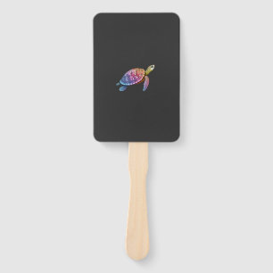 Colorful Splash Eastern Box Turtle (3) Hand Fan